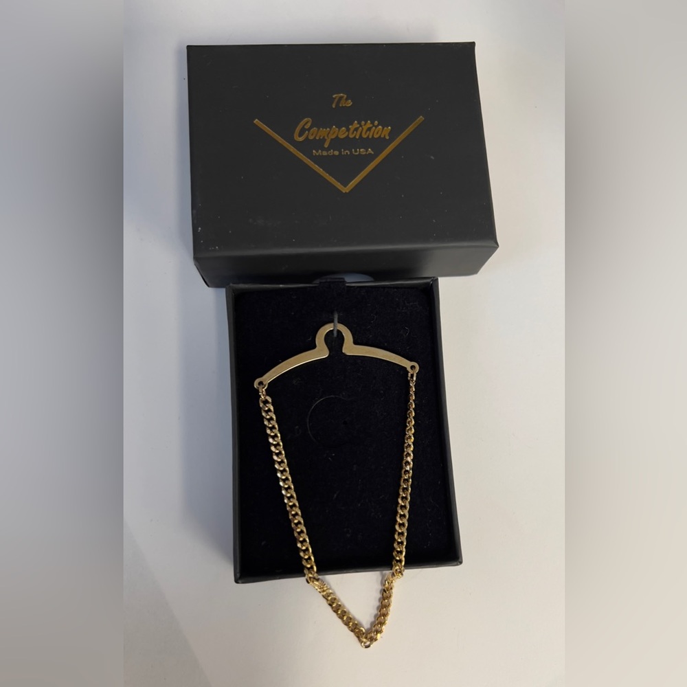 NIB Mens The Competition Gold Tie Chain NEW